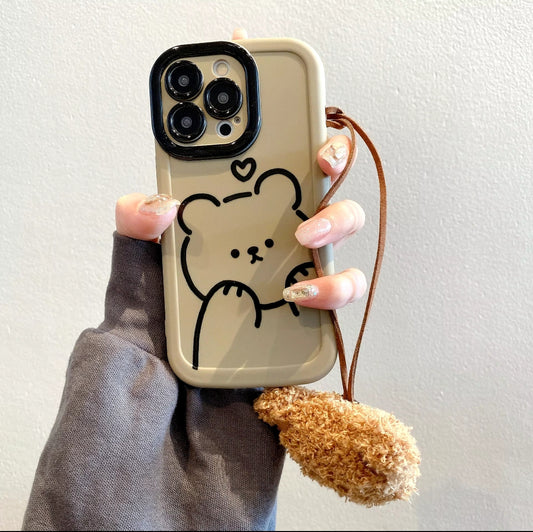 Coque de téléphone de couple d'ours