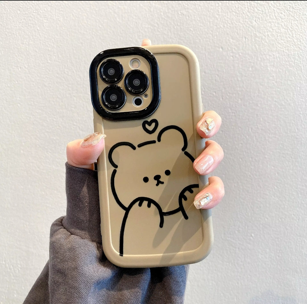 Coque de téléphone de couple d'ours