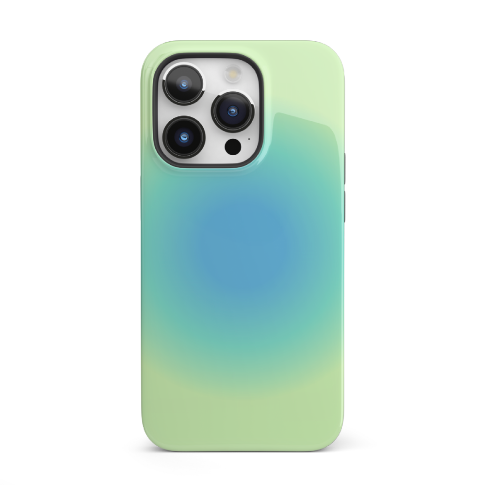 Blue & Green Aura iPhone Case - Image 2