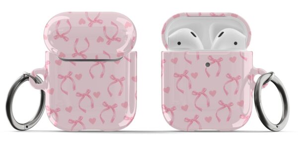 Alternative view of Pink Bows & Hearts AirPods Case