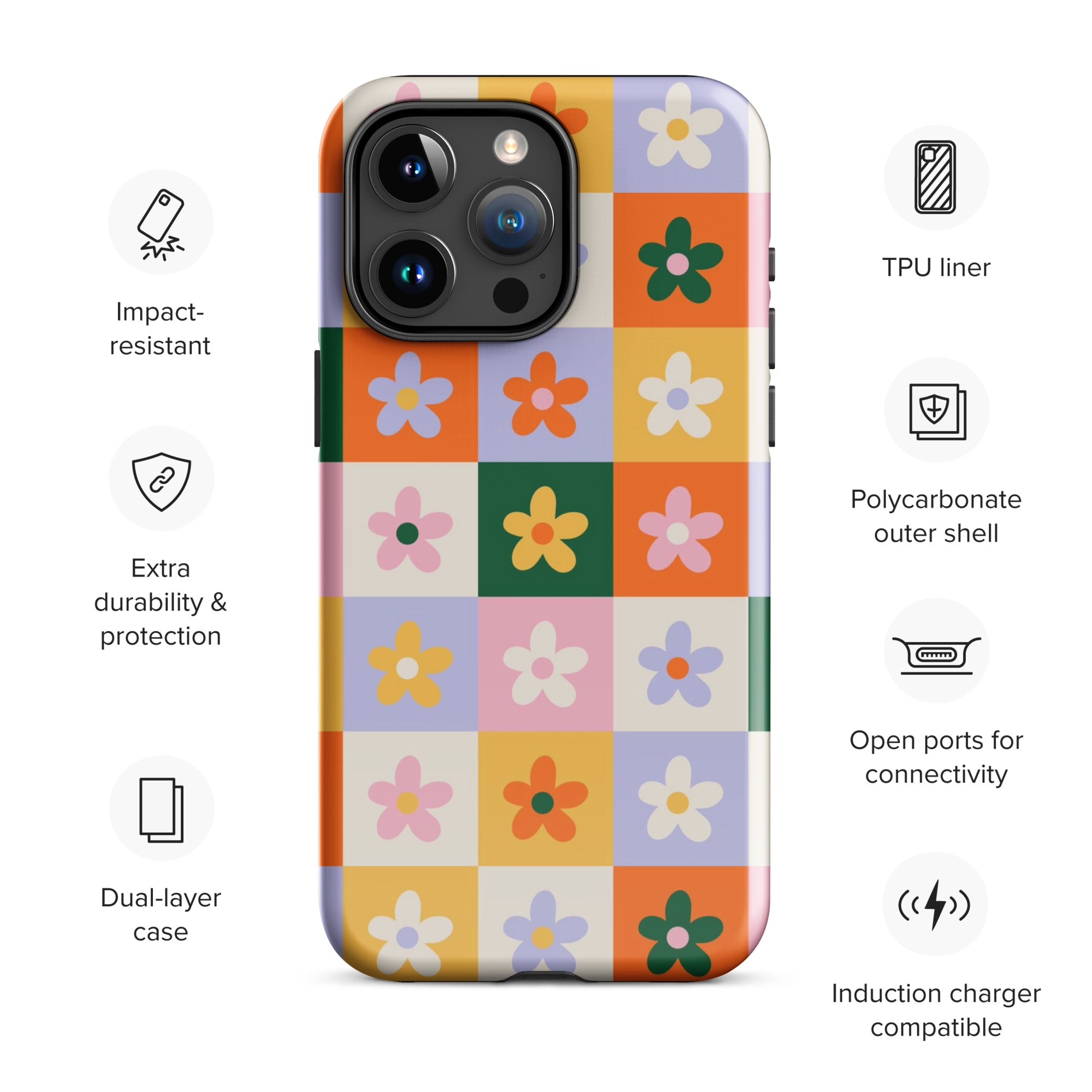 Patchwork Flowers iPhone Case - Image 7